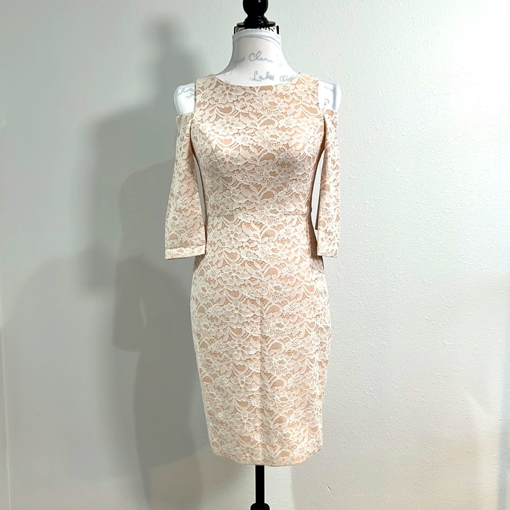 (NWT) | Eliza J | Midi Cold Shoulder Dress Lace
